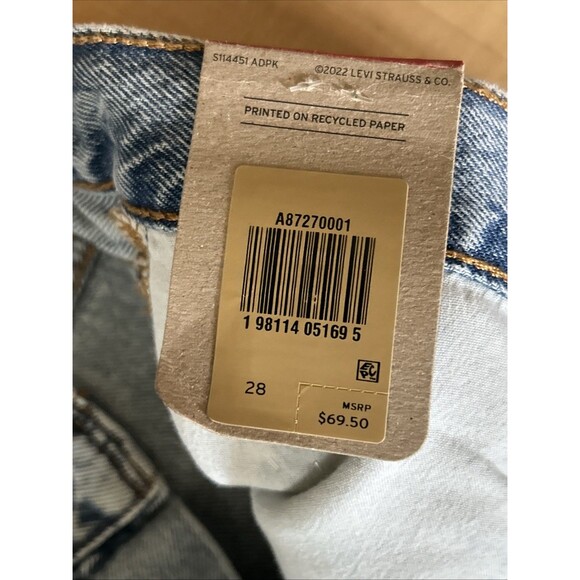 Levi's Women's Denim Maxi Skirt With Slit Size 28 (30) See Photos NWT - Picture 4 of 14